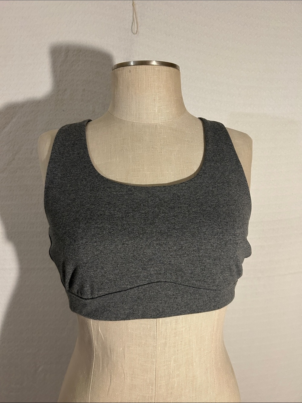 Women’s DSG Size L Seamless Scoop Neck Bralette - Charcoal Gray